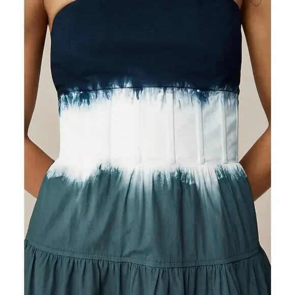 NWT J.Crew Strapless Drop-Waist Dress in Dip-Dye 4